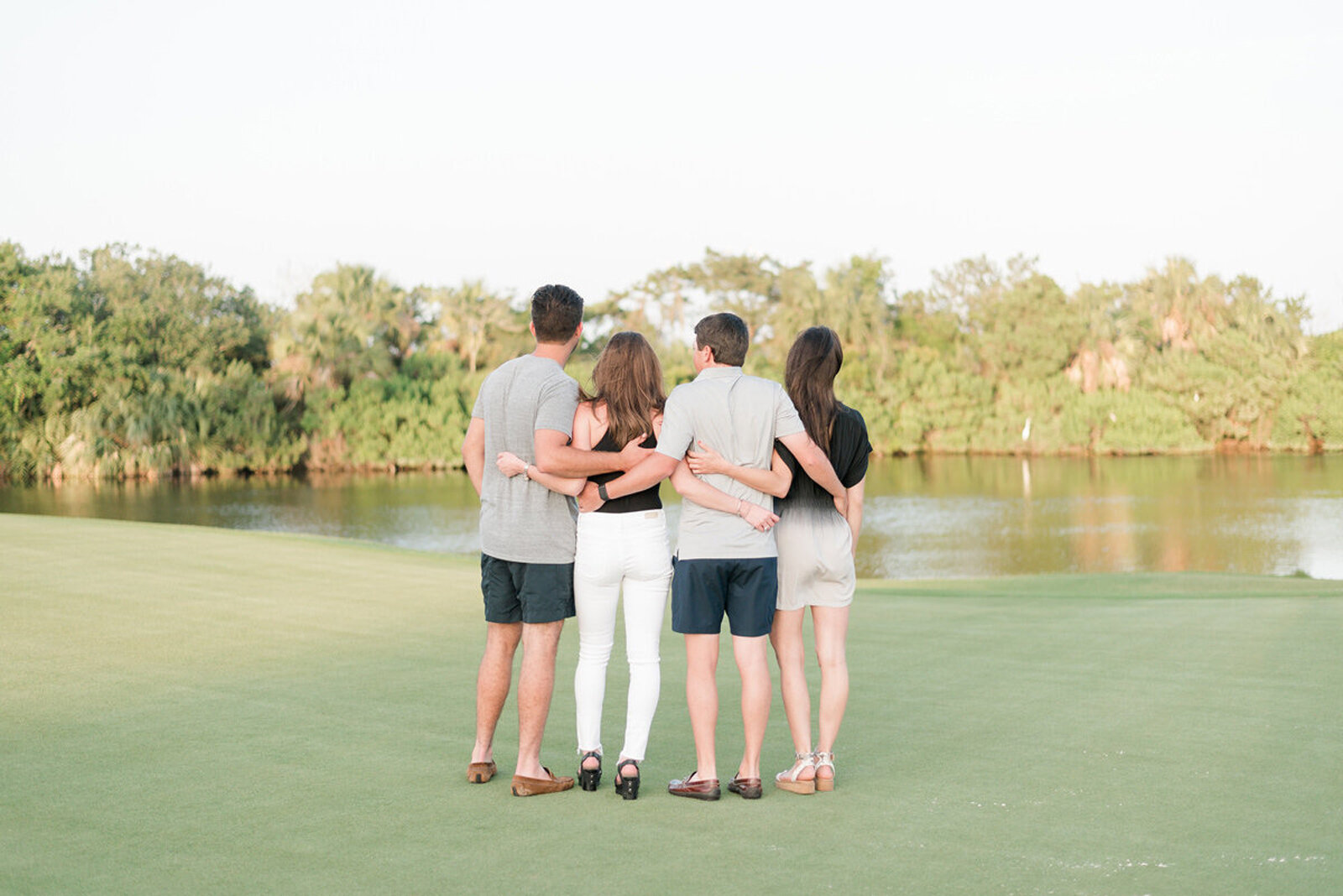 Group of friends on golf course